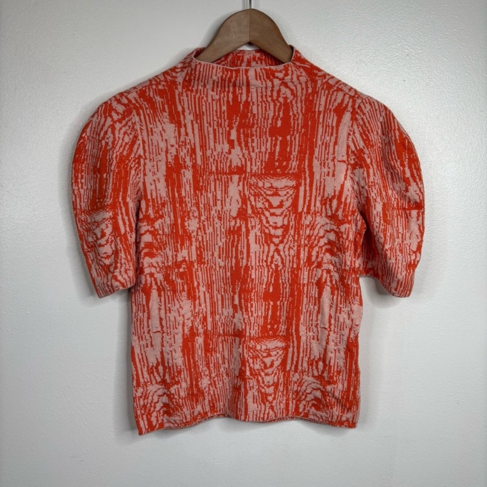 Anthro Maeve mock neck short sleeve sweater shirt - Picture 2 of 5